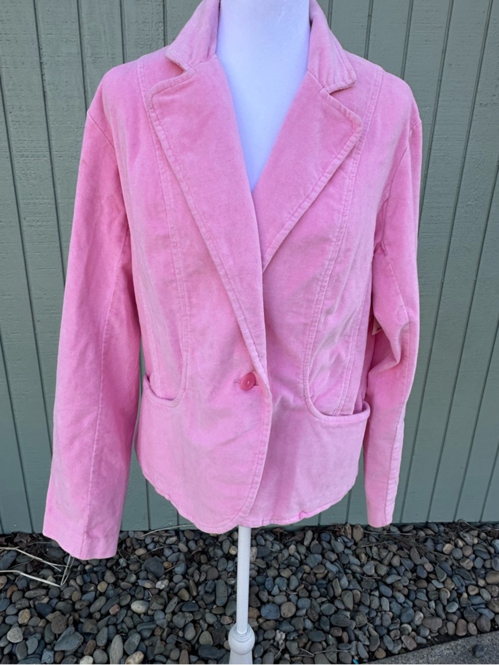 St. John's Bay Pink Single-Button Women's Blazer